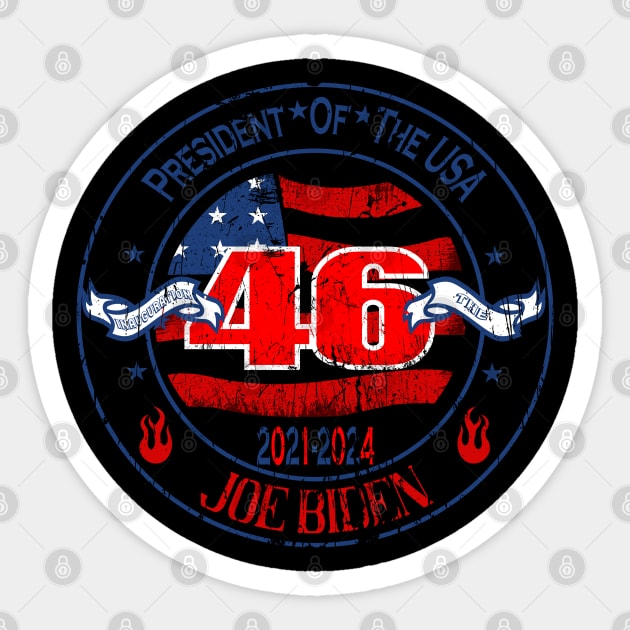 Joe Biden 46th President Of The USA Inauguration Sticker by bakmed